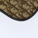 Christian Dior Trotter Canvas Shoulder Bag Beige Auth 91283-18