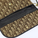 Christian Dior Trotter Canvas Shoulder Bag Beige Auth 91283-10