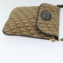Christian Dior Trotter Canvas Shoulder Bag Beige Auth 91283-3