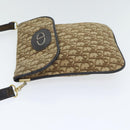 Christian Dior Trotter Canvas Shoulder Bag Beige Auth 91283-4