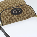 Christian Dior Trotter Canvas Shoulder Bag Beige Auth 91283-6