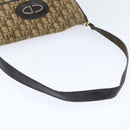 Christian Dior Trotter Canvas Shoulder Bag Beige Auth 91283-7