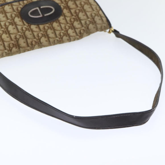 Christian Dior Trotter Canvas Umhängetasche Beige Auth 91283