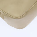 Salvatore Ferragamo Gancini Shoulder Bag Leather Beige Gold Auth 91285-14