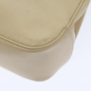 Salvatore Ferragamo Gancini Shoulder Bag Leather Beige Gold Auth 91285-15