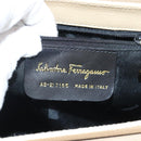 Salvatore Ferragamo Gancini Shoulder Bag Leather Beige Gold Auth 91285-12