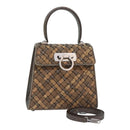 Salvatore Ferragamo Hand Bag Cork 144/500 2way Brown Auth 91289SV-1