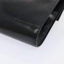 CELINE Shoulder Bag Leather Navy Gold Auth 91291-15