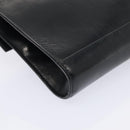 CELINE Shoulder Bag Leather Navy Gold Auth 91291-16