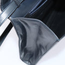 CELINE Shoulder Bag Leather Navy Gold Auth 91291-10