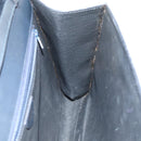 CELINE Shoulder Bag Leather Navy Gold Auth 91291-20