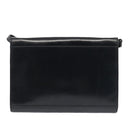 CELINE Shoulder Bag Leather Navy Gold Auth 91291-2