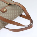 CELINE Macadam Canvas Hand Bag Beige Gold Auth 91300-7