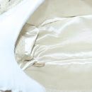 CHANEL Chain Shoulder Bag Punching leather White Silver CC Auth 91310-21