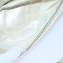 CHANEL Chain Shoulder Bag Punching leather White Silver CC Auth 91310-25