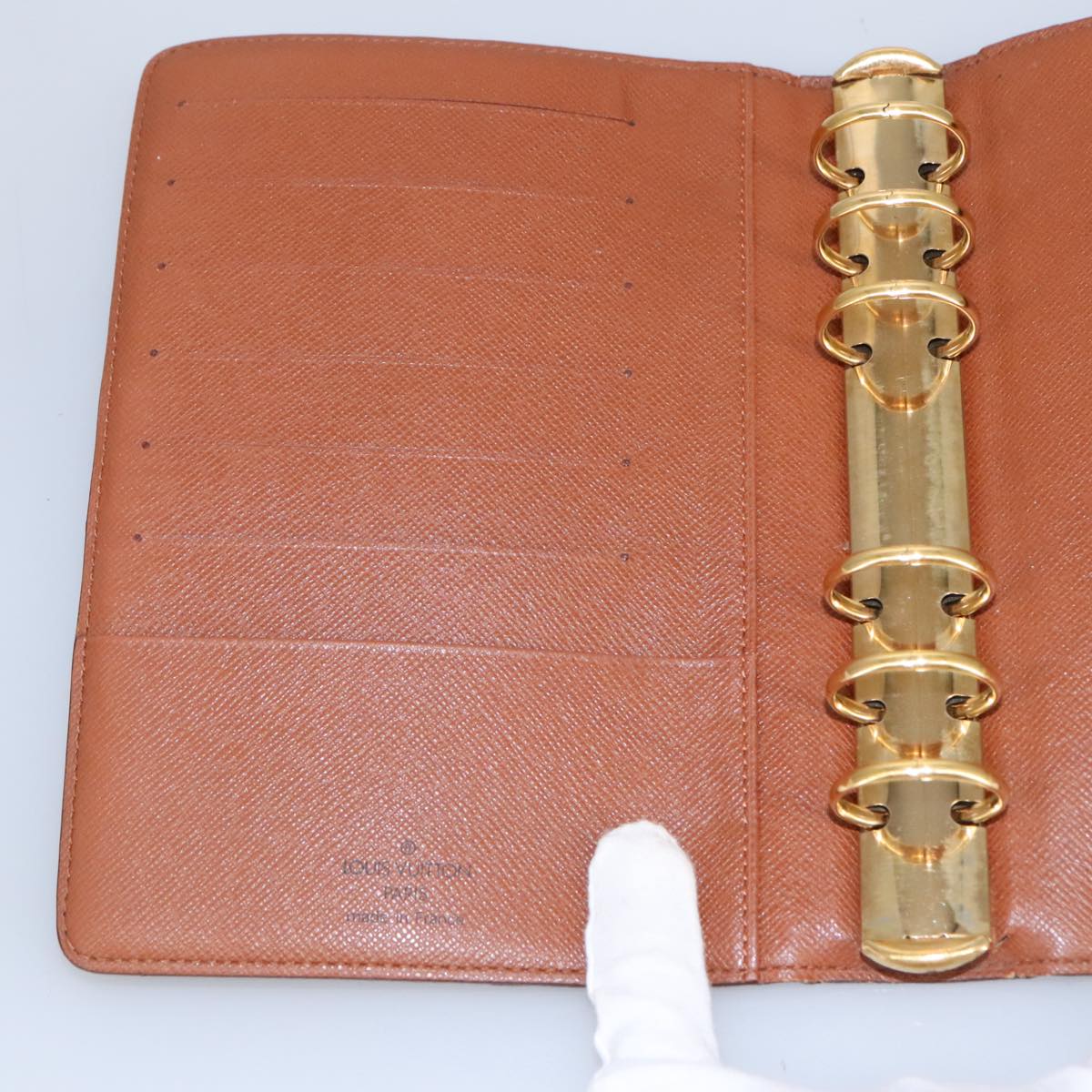 LOUIS VUITTON Monogram Agenda MM Day Planner Cover R20105 LV Auth 91317