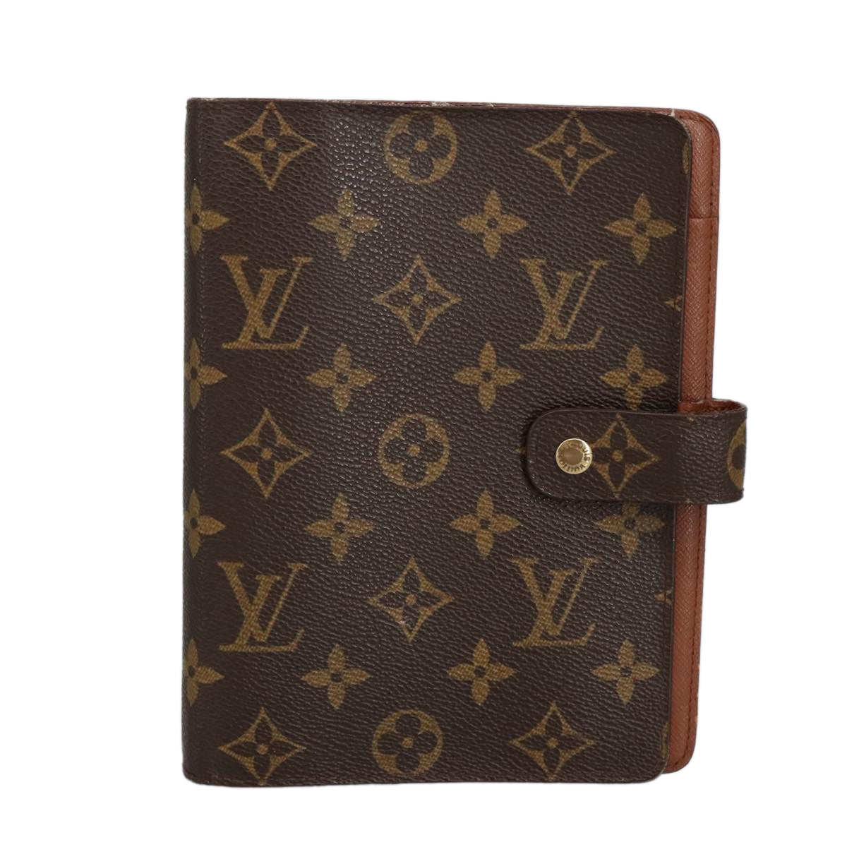 LOUIS VUITTON Monogram Agenda MM Day Planner Cover R20105 LV Auth 91317