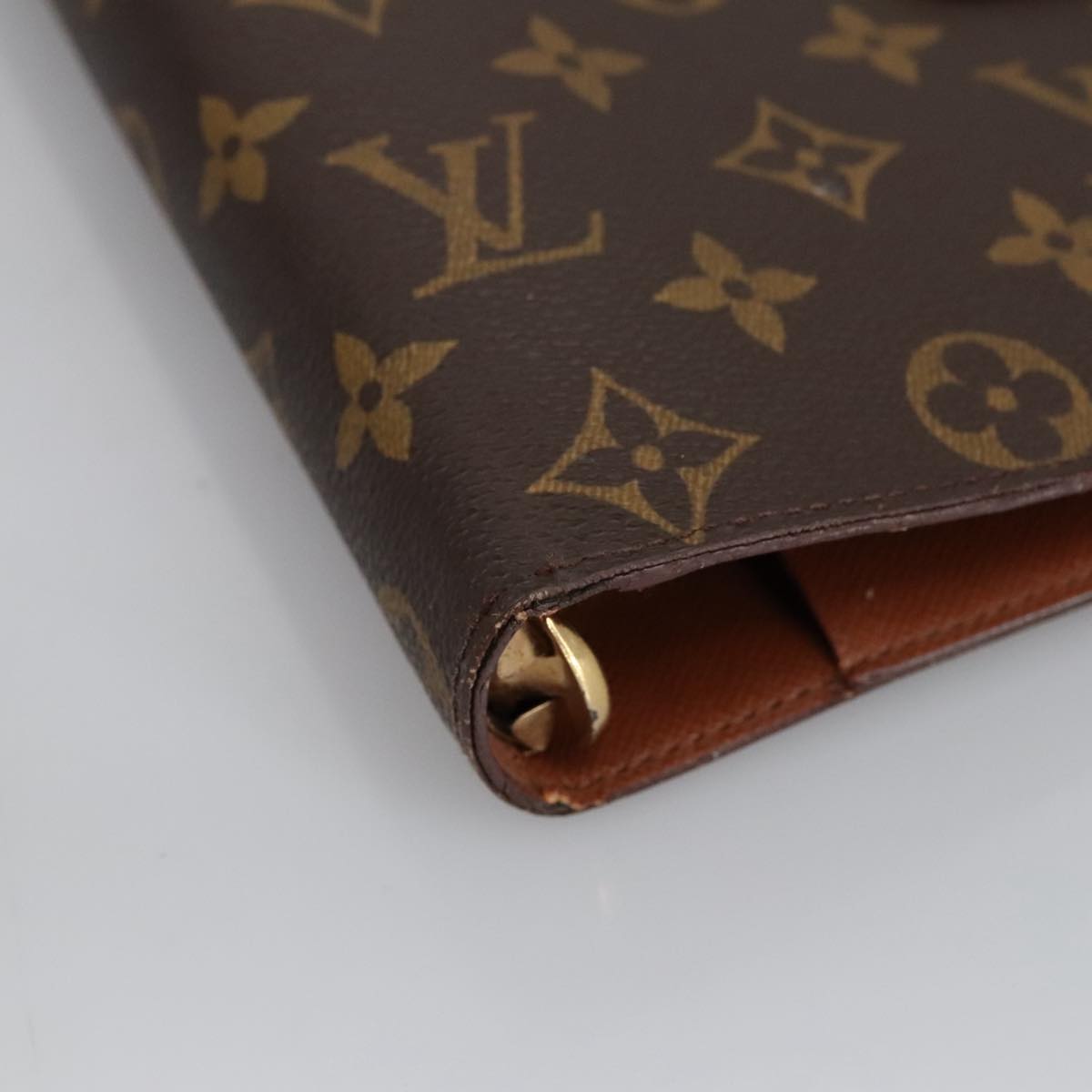 LOUIS VUITTON Monogram Agenda MM Day Planner Cover R20105 LV Auth 91317