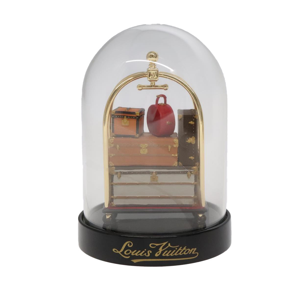 LOUIS VUITTON Hotel Trolley Snow Globe Clear M99407 LV Auth 91319