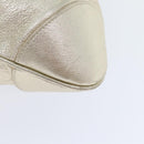 Salvatore Ferragamo Gancini Hand Bag Leather Gold Tone Gold Auth 91343AV-14