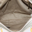 Salvatore Ferragamo Gancini Hand Bag Leather Gold Tone Gold Auth 91343AV-10