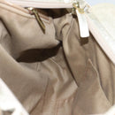 Salvatore Ferragamo Gancini Hand Bag Leather Gold Tone Gold Auth 91343AV-19