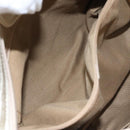 Salvatore Ferragamo Gancini Hand Bag Leather Gold Tone Gold Auth 91343AV-21