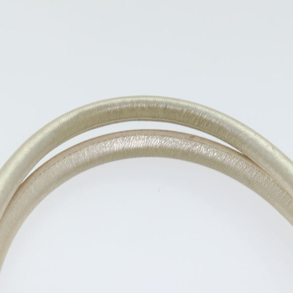 Salvatore Ferragamo Gancini Hand Bag Leather Gold Tone Gold Auth 91343AV