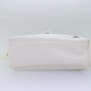 PRADA Backpack Nylon White Silver 1BZ072 Auth 91414AV-5