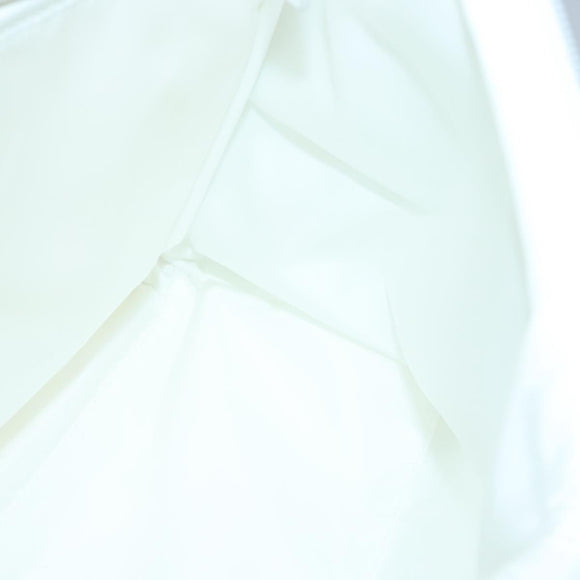 PRADA Backpack Nylon White Silver 1BZ072 Auth 91414AV