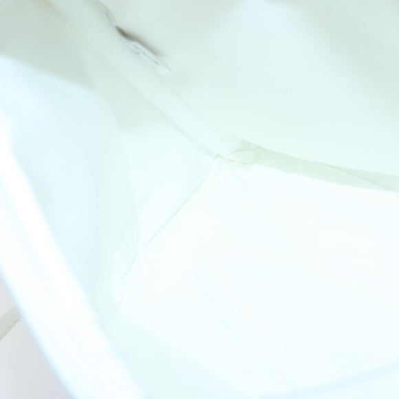 PRADA Backpack Nylon White Silver 1BZ072 Auth 91414AV