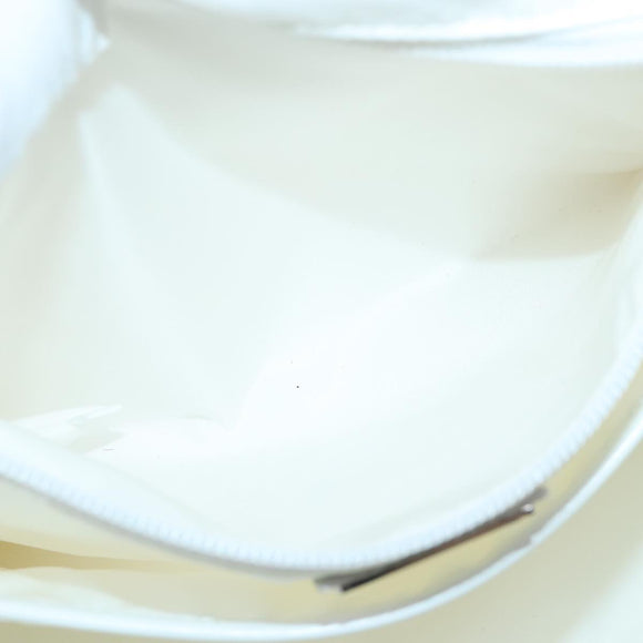 PRADA Backpack Nylon White Silver 1BZ072 Auth 91414AV