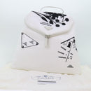 PRADA Backpack Nylon White Silver 1BZ072 Auth 91414AV-12