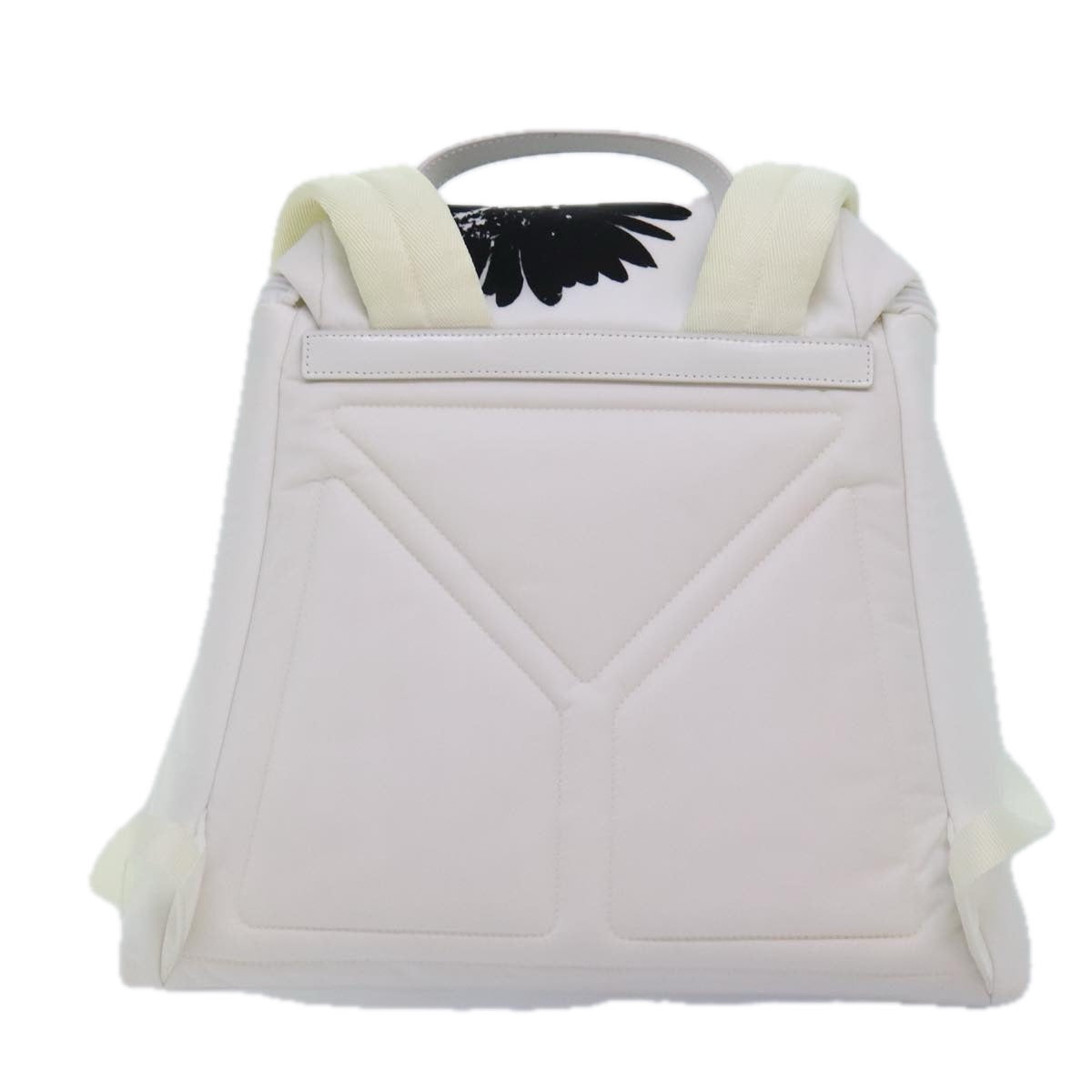 PRADA Backpack Nylon White Silver 1BZ072 Auth 91414A - 0