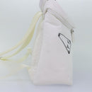 PRADA Backpack Nylon White Silver 1BZ072 Auth 91414AV-4