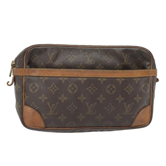 LOUIS VUITTON Monogram Compiegne 28 Clutch Bag M51845 LV Auth 91471