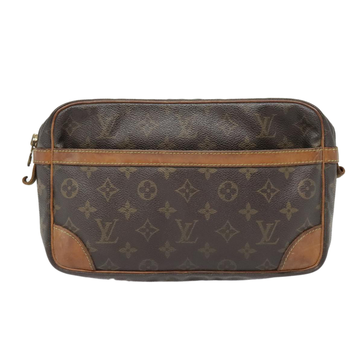 LOUIS VUITTON Monogram Compiegne 28 Clutch Bag M51845 LV Auth 91471