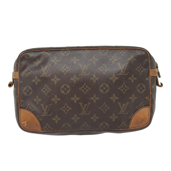 LOUIS VUITTON Monogram Compiegne 28 Clutch Bag M51845 LV Auth 91471