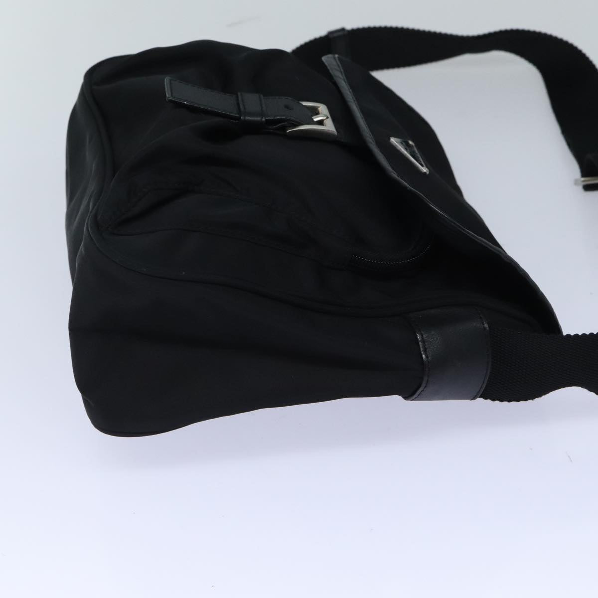 PRADA Shoulder Bag Nylon Black Auth 91475