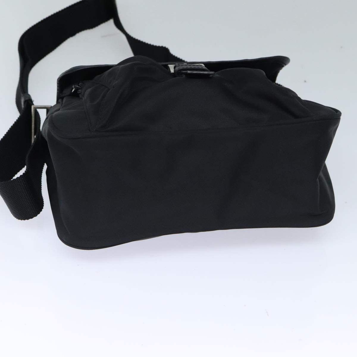 PRADA Shoulder Bag Nylon Black Auth 91475