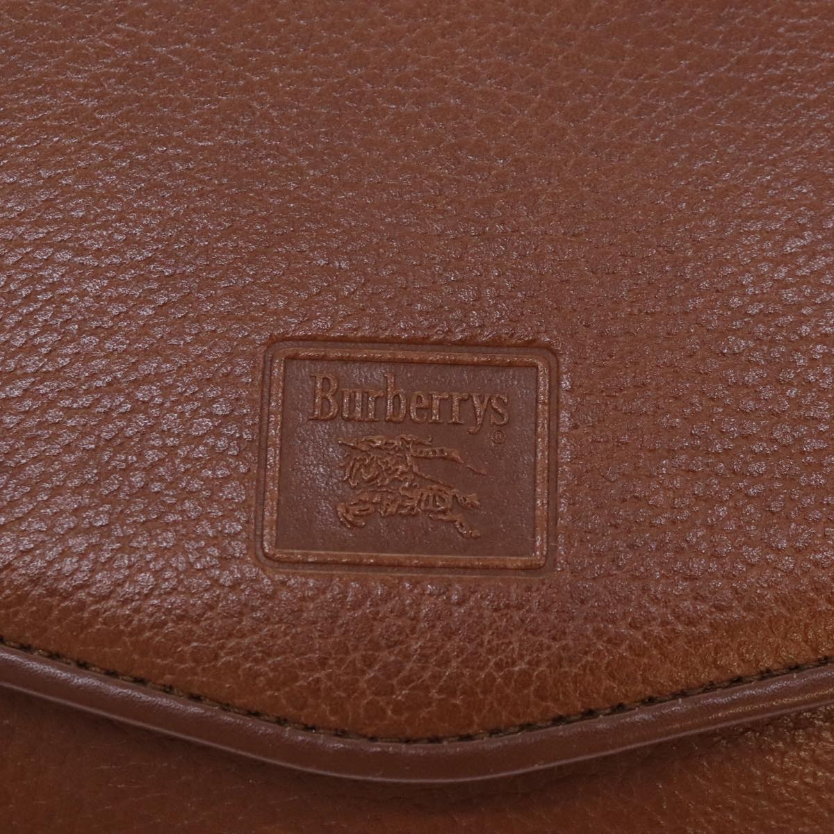 Burberrys Shoulder Bag Leather Brown Auth 91476