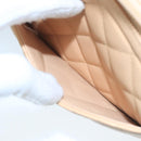 CHANEL Cambon Line Accessory Pouch Leather Black Beige CC Auth 91552A-20