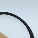 CHANEL Cambon Line Accessory Pouch Leather Black Beige CC Auth 91552A-8