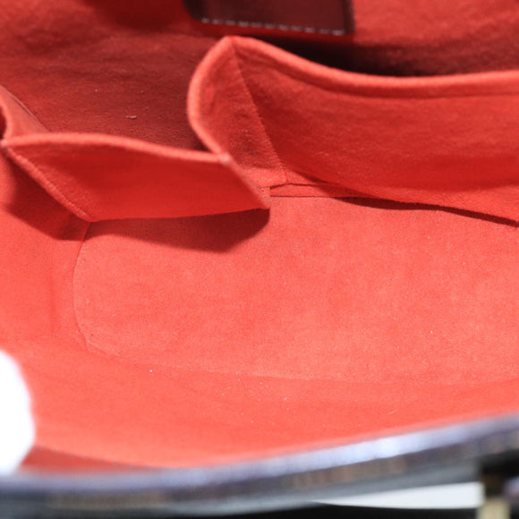 LOUIS VUITTON Damier Ebene Thaliasaw Hand Bag N51284 LV Auth 91558