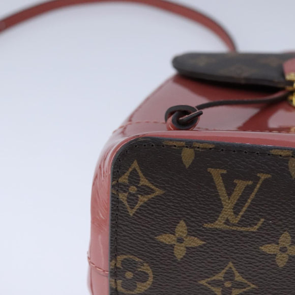 LOUIS VUITTON Monogram Vernis Hot Springs Backpack Pink M53545 LV Auth 91559SAM