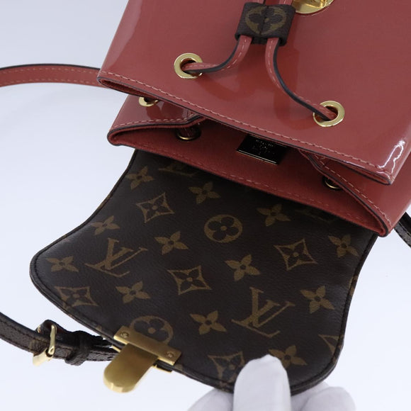 LOUIS VUITTON Monogram Vernis Hot Springs Backpack Pink M53545 LV Auth 91559SAM