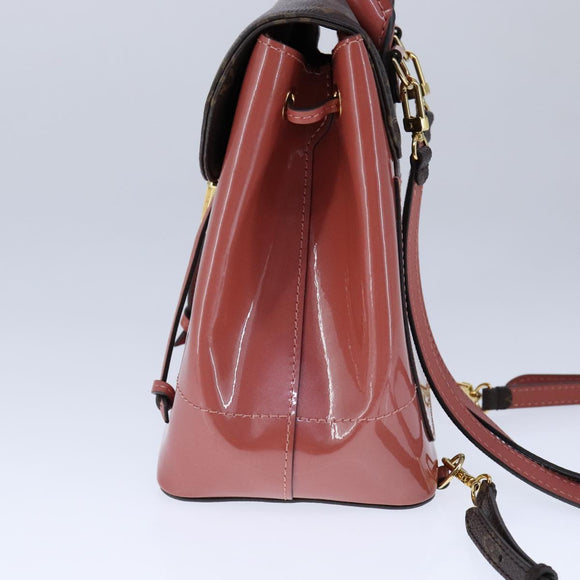 LOUIS VUITTON Monogram Vernis Hot Springs Backpack Pink M53545 LV Auth 91559A