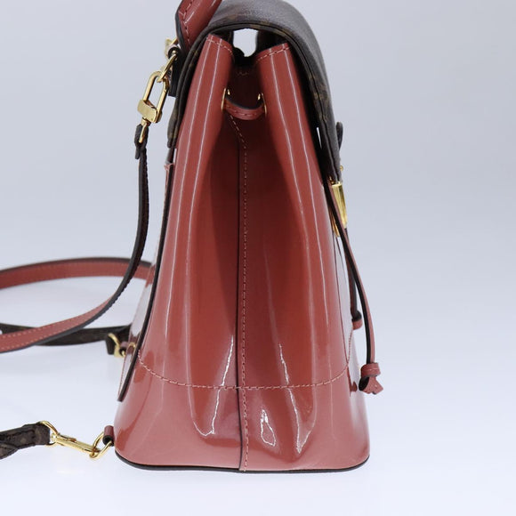 LOUIS VUITTON Monogram Vernis Hot Springs Backpack Pink M53545 LV Auth 91559A