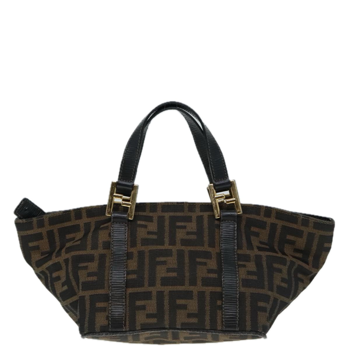 FENDI Zucca Canvas Hand Bag Brown Auth 91562 - 0