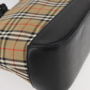 BURBERRY Nova Check Handtasche Canvas Leder Beige Gold Orig 91568-16
